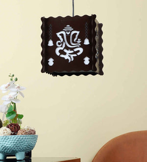 Stacy Brown MDF Hanging Light | 4004-1hl | Included Bulb | Eliante by Jainsons Lights