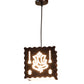 Stacy Brown MDF Hanging Light | 4004-1hl | Included Bulb | Eliante by Jainsons Lights