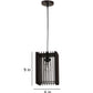 Stax Brown MDF Hanging Light | 4001-1hl | Included Bulb | Eliante by Jainsons Lights