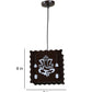 Stacy Brown MDF Hanging Light | 4004-1hl | Included Bulb | Eliante by Jainsons Lights