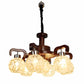 Brown Wood Hanging Lights | JS-621-6-1LP | Included Bulb | Eliante by Jainsons Lights