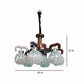 Brown Wood Hanging Lights | JS-621-6-1LP | Included Bulb | Eliante by Jainsons Lights