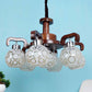Brown Wood Hanging Lights | JS-621-6-1LP | Included Bulb | Eliante by Jainsons Lights