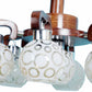 Brown Wood Hanging Lights | JS-621-6-1LP | Included Bulb | Eliante by Jainsons Lights