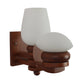 Madeline Brown Wood Wall Sconces | 12018-1W | Included Bulb | Eliante by Jainsons Lights