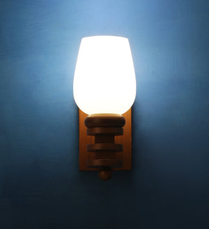 Madeline Brown Wood Wall Sconces | 12018-1W | Included Bulb | Eliante by Jainsons Lights