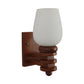 Madeline Brown Wood Wall Sconces | 12018-1W | Included Bulb | Eliante by Jainsons Lights