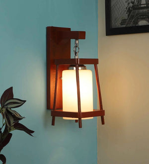 Coventry Brown Wood Wall Sconces | JS-LALTEN-WOOD-1W | Included Bulb | Eliante by Jainsons Lights