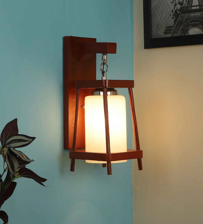 Coventry Brown Wood Wall Sconces | JS-LALTEN-WOOD-1W | Included Bulb | Eliante by Jainsons Lights