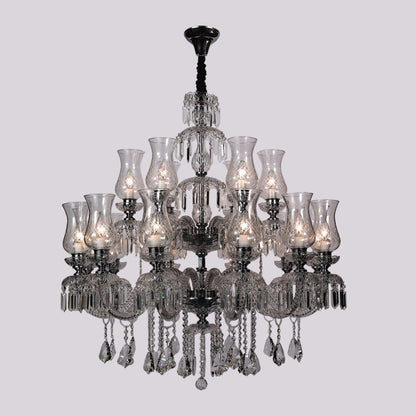JSPHILO-6-134-12+6xE-14 Crystal Chandeliers