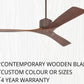 JS-LXR Modern AC 52″ Ceiling Designer Fans C0011-Oil Rubbed Bronze (Coffee Brown) Motor & Walnut Blades