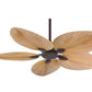 JS-LXR Tropical AC 52″ Ceiling Designer Fans C0020-Oil Rubbed Bronze Motor & Palm Blades