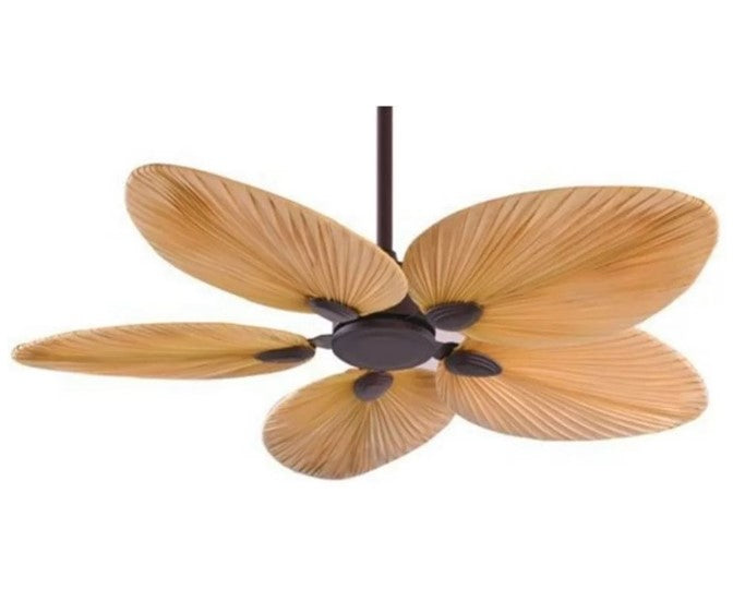 JS-LXR Tropical AC 52″ Ceiling Designer Fans C0020-Oil Rubbed Bronze Motor & Palm Blades