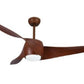 JS-LXR Modern BLDC 52″ Ceiling Designer Fans with Light C0022 Datk Koa-Dark Koa