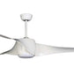 JS-LXR Modern BLDC 52″ Ceiling Designer Fans with Light C0022 Matt White-Matt White