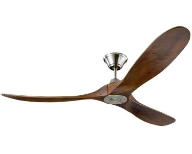 JS-LXR Modern BLDC 60” Ceiling Designer Fans C0034-Brushed Steel & Dark Walnut Blades