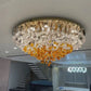 Gemstoniya Crystal Glass Chandelier – Modern Luxury Hanging Light for Living & Dining Room