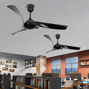 JS-FO - E-1135HH High Speed Metalic Finish Designer Fans Black Finish Abs Blades Size 1320mm