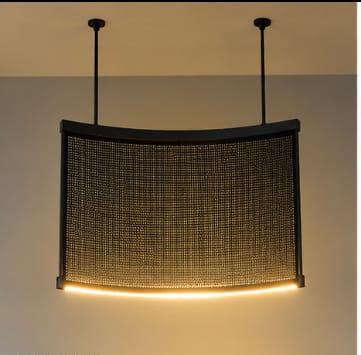 Curved Perforated Metal Screen Chandelier – A Sculptural Statement for Dining & Lounge Spaces