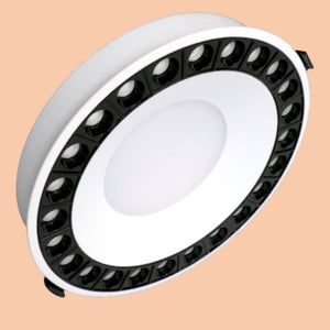 CH-2122-A+B3-White Body Linear-R 48w Round Round Laser Blade Cluster Spotlight+Led Downlight
