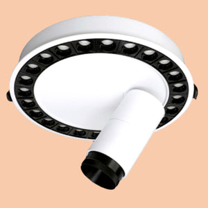 CH-2122-A+B5-White Body Linear-R 45w Round Round Laser Blade Cluster Spotlight+Surface Track Spot