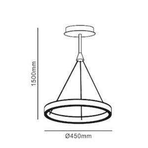 CH-H-1127 Cric 57.6w Led Donut Hanging