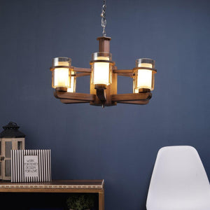 Wooden Metal Chandelier S 116 6LP