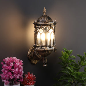 Antique Brass Metal Outdoor Wall Lights -Charmiraar - Included Bulb