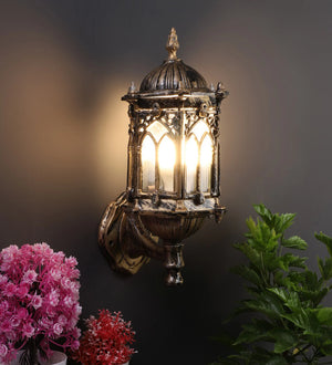 Charmiraar Brass Metal Outdoor Wall Light | Charmiraar | Included Bulb | Eliante by Jainsons Lights