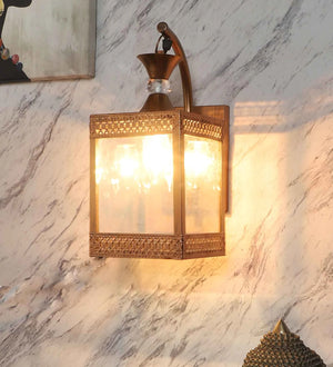 Choras Copper Iron Wall Light | A-119-1W | Included Bulb | Eliante by Jainsons Lights