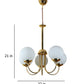 Alper Gold Iron Globe Chandelier | 5030-5lp | Included Bulb | Eliante by Jainsons Lights