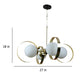 Hudson Gold Iron Globe Chandelier | 5023-4lp | Included Bulb | Eliante by Jainsons Lights