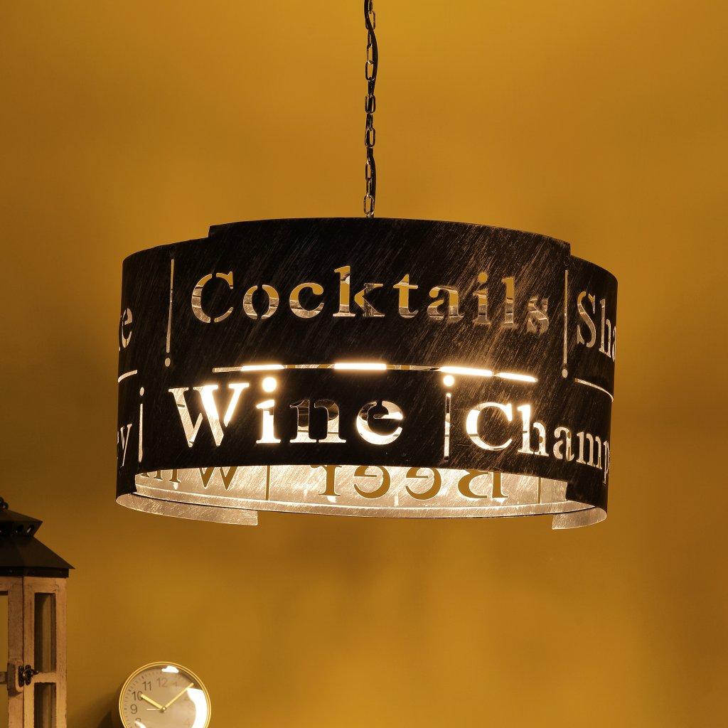 Black Metal Hanging Light COFFEELEZER-HL-8LP