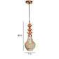 Cobre Copper Metal Hanging Light - COPPAR-1LP-LED - Included Bulbs