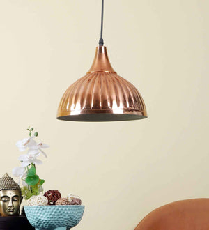 Zevon Copper Iron Hanging Light | hl-031-1lp | Included Bulb | Eliante by Jainsons Lights