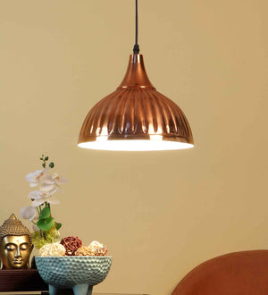 Zevon Copper Iron Hanging Light | hl-031-1lp | Included Bulb | Eliante by Jainsons Lights