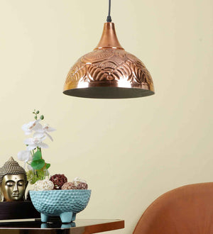 Betty Copper Iron Hanging Light | hl-032-1lp | Included Bulb | Eliante by Jainsons Lights