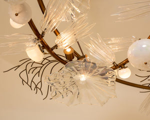 Coral Reef Glass Ring Chandelier - Custom Hand-Blown Statement Piece