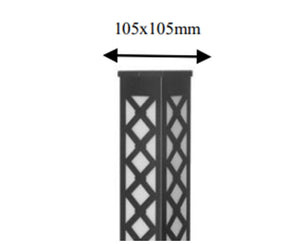 JS-AMS CRISS-CROS-24w-750mm Led Garden Bollard Lights