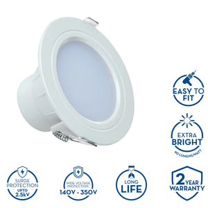 Crompton 7W Downlighter Star Glaze Pro Round