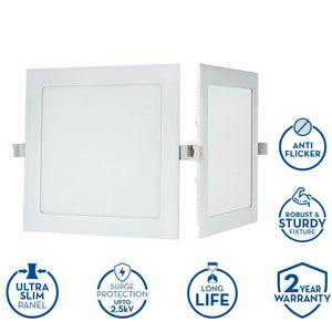 Crompton 3W Led Metal Recess Panel Star Dura Eye Smile 3" Square