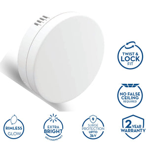 Crompton 15W Led Rimless Surface Panelsstar Vega Nxt Round