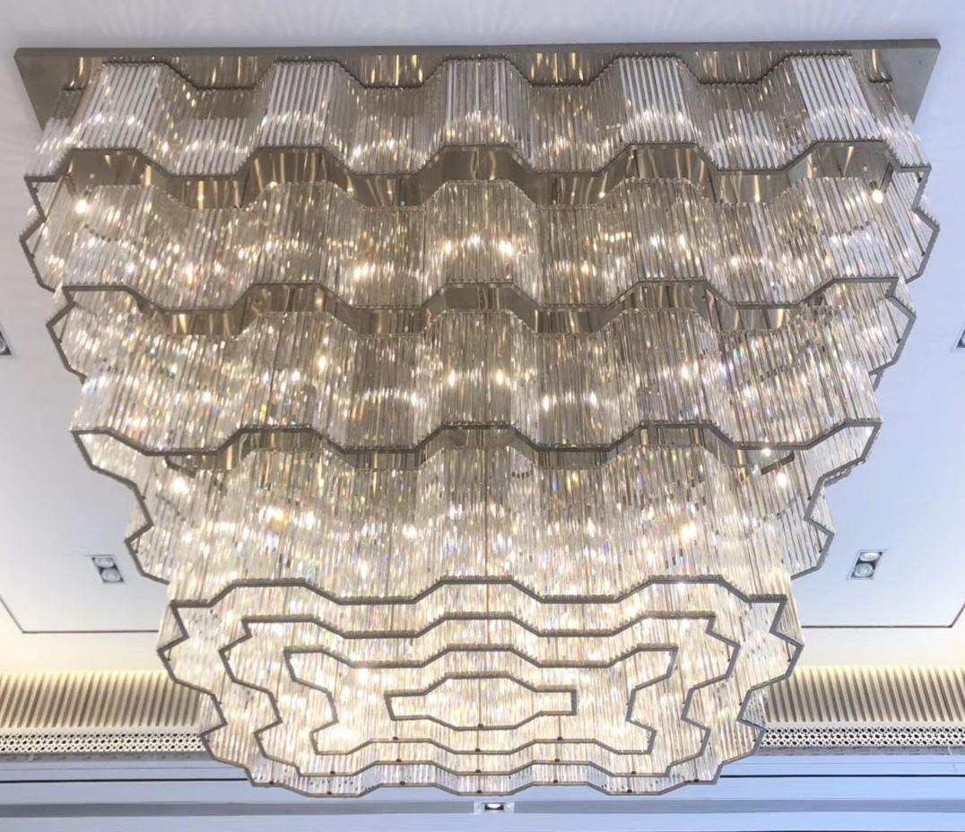 Crystal Ridge Tiered Chandelier – A Statement Piece for Grand Ballrooms