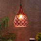 Red Metal Hanging Light -Cutting-Red-Belon - Included Bulb