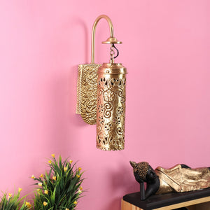 Golden Metal Wall Light -CYLENDER-BRASS-1W - Included Bulb