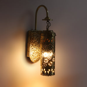 Golden Metal Wall Light -CYLENDER-BRASS-1W - Included Bulb
