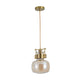 JSPHILO 4-375-1xE27-Gold+Amber Impressions Glass Hangings