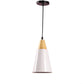White iron Hanging Light -D-7113-1LP - Included Bulbs