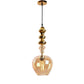 Gold iron Hanging Light -D-7114-1LP - Included Bulbs