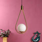 Gold iron Hanging Light -D-7117-1LP - Included Bulbs
